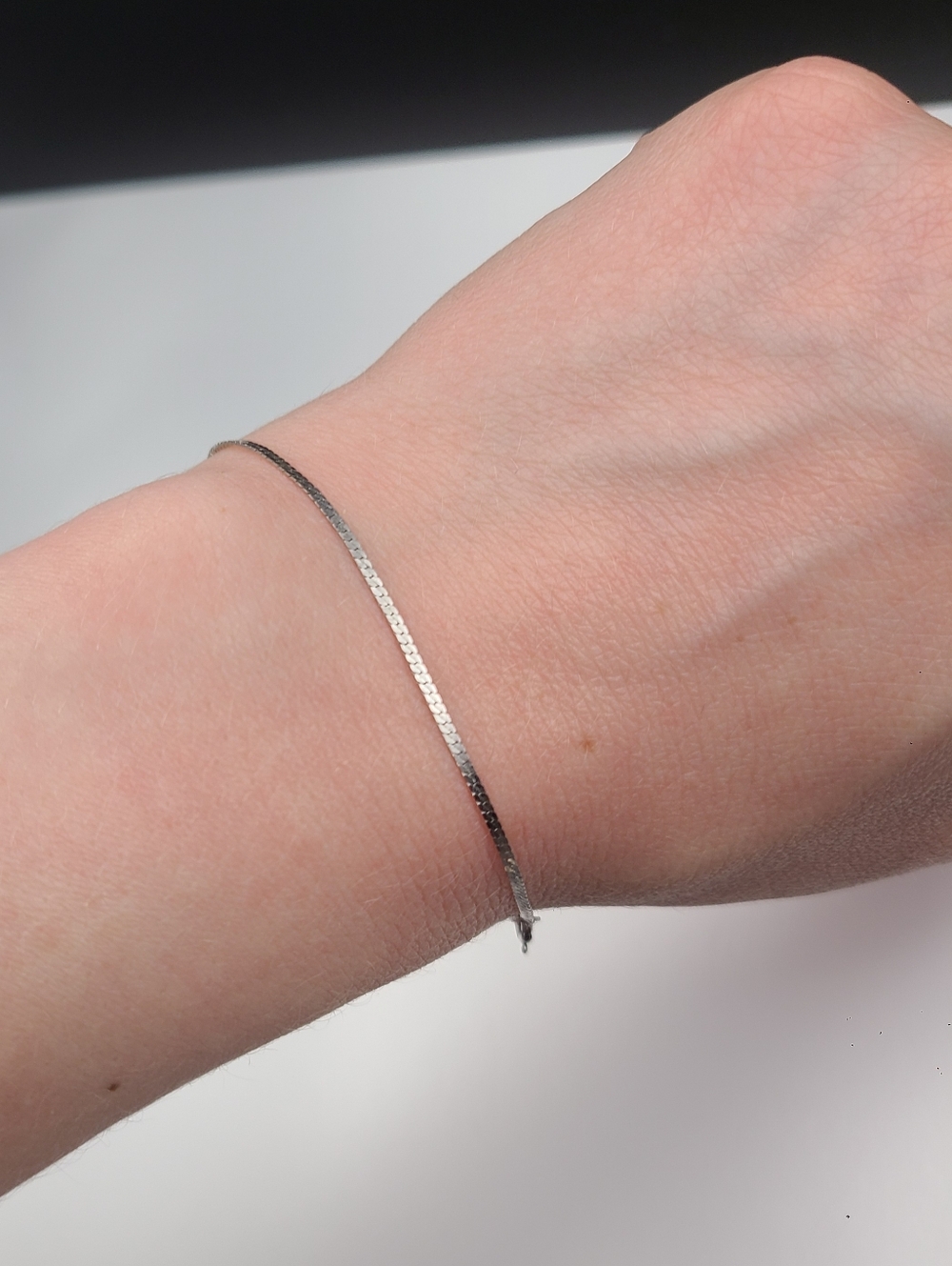 Minimalist 6.75" 925 Silver Thin Bracelet - Elegant Women’s Bracelet